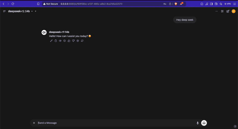 'Deepseek in the open WebUI'